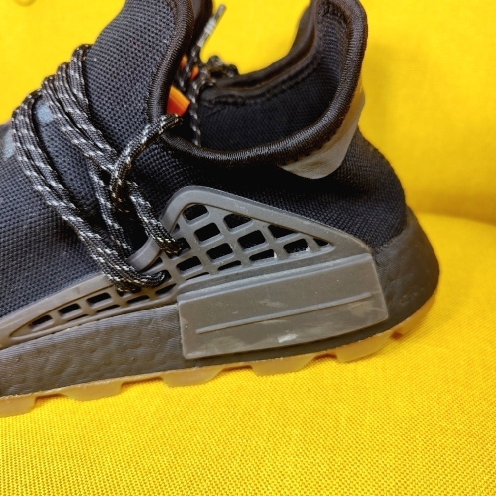 Adidas NMD Human Race Trail x Pharrell Williams Black Sneakers Mens Shoe Sz 10.5 - Picture 8 of 12